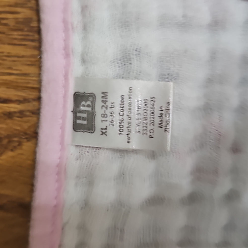 Two Hudson Baby Cotton Sleeveless Wearable Sleeping Bags, Sack XL 18-24 - Picture 2 of 3